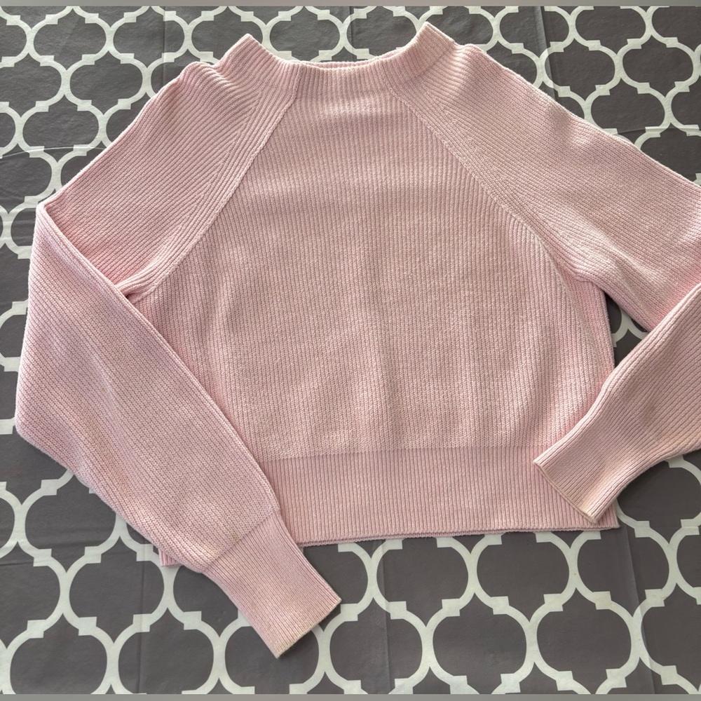 FREE PEOPLE Too Good Pink Knit Oversized Ribbed Sweater - Picture 2 of 6